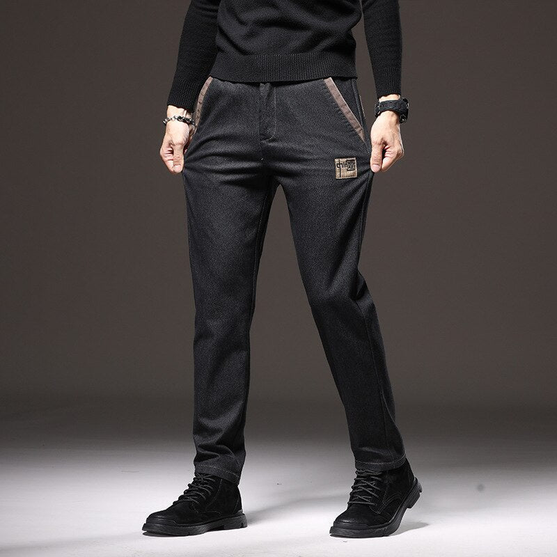 Slim Fit Cargo Denim Pants