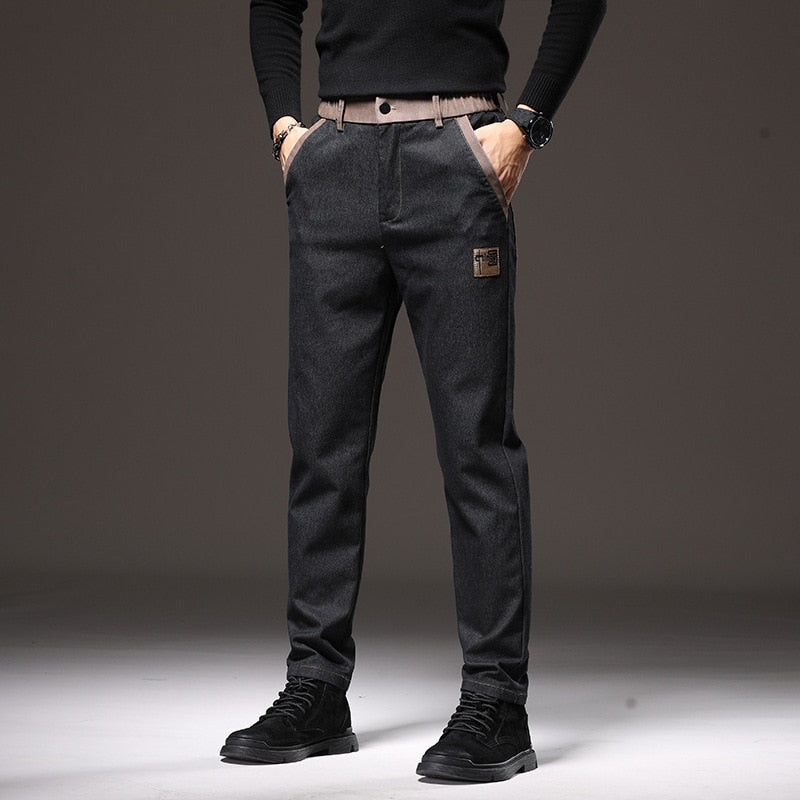 Slim Fit Cargo Denim Pants