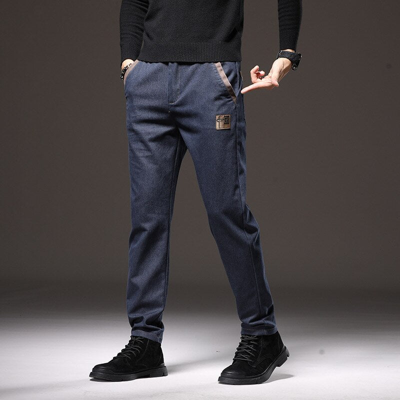 Slim Fit Cargo Denim Pants